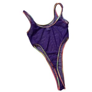 Sugar Plum Sheer - High Leg Cut One Piece - Micro Gigi