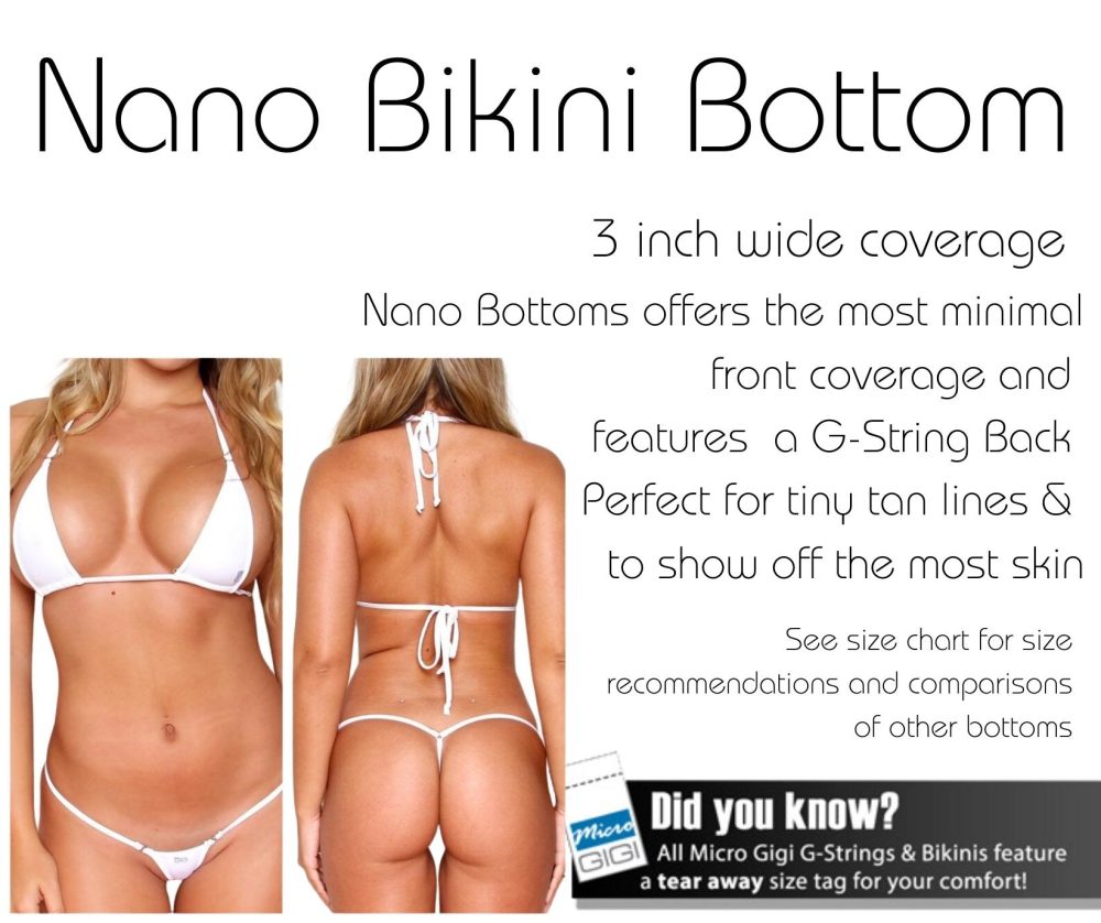 Micro bikini set in white texture G-String Bikini featured in