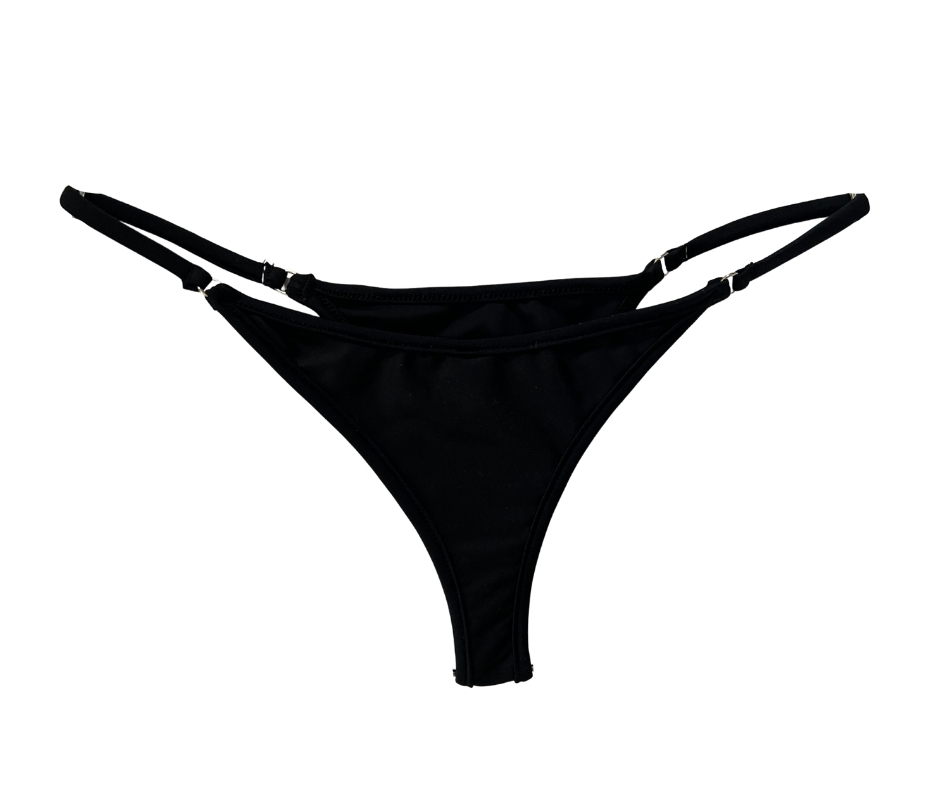 Midnight Black - Brazilian Bikini Bottom - Micro Gigi