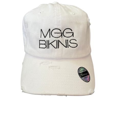 white dad mgg bikinis hat