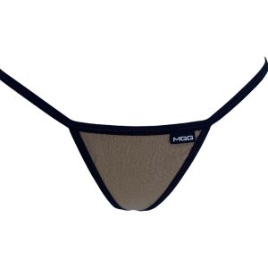black and tan low rise g-string