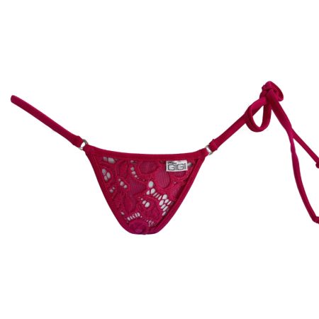 sunset fuchsia lace single tie side bottom