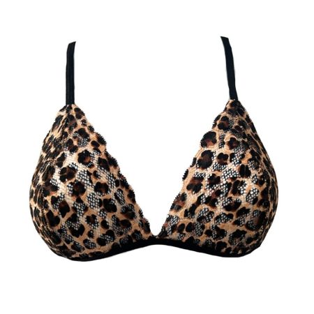 leopard print lace bralette