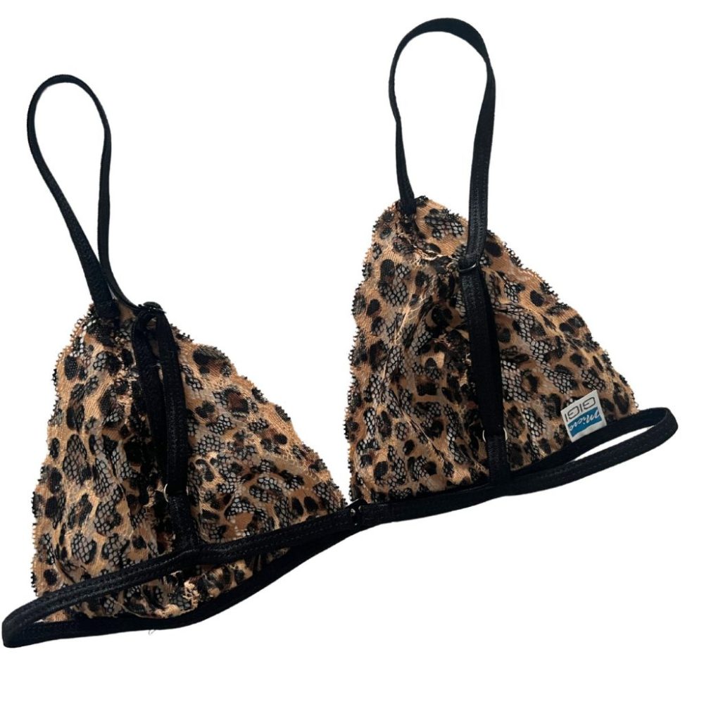 Gobetter Women's Bras Leopard Print Bralette Underwear Seamless