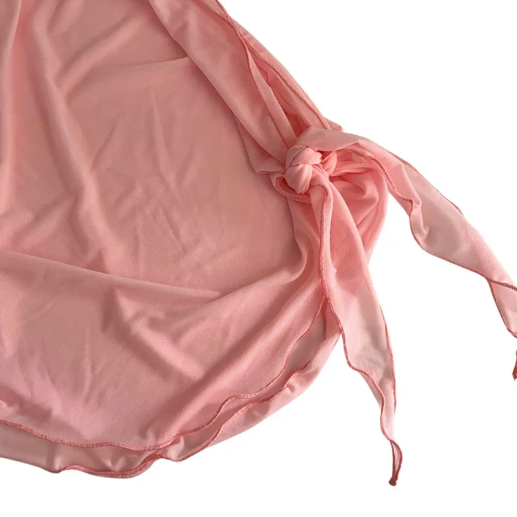 Barely Pink Sheer Sarong Coverup - Image 2