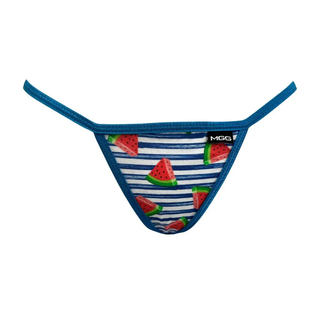 Summer Watermelon - Low Rise Cotton G-String - Micro Gigi