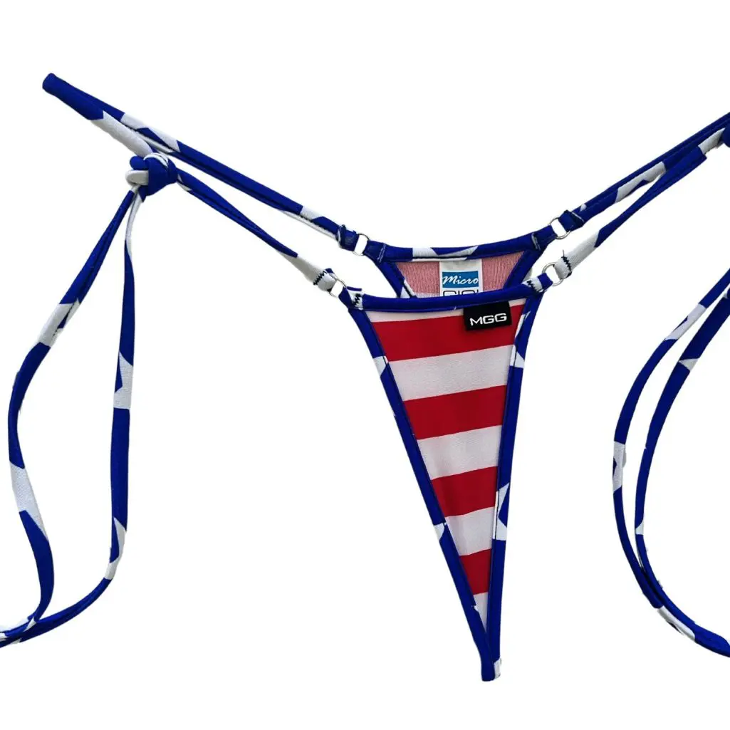 Stripes n Stars - Tie Sides Bikini Bottom - Image 2