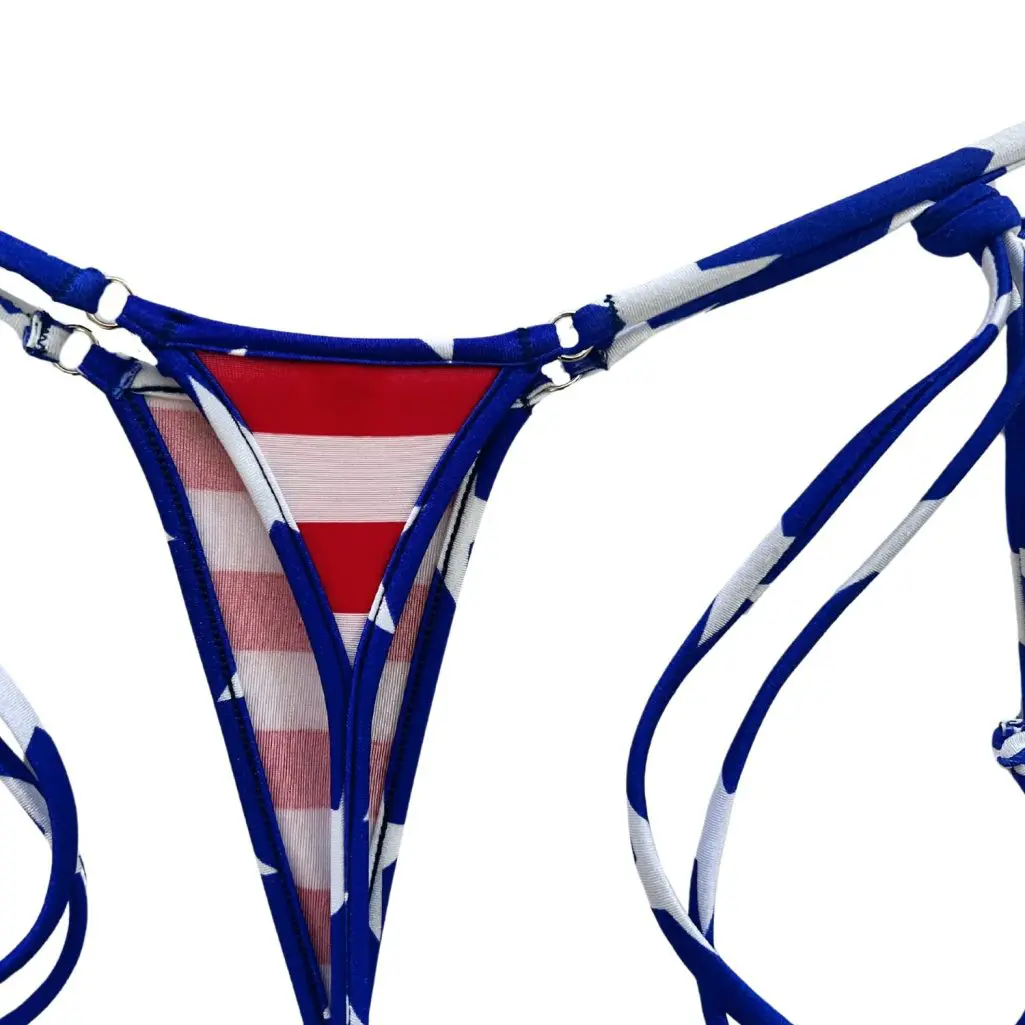 Stripes n Stars - Tie Sides Bikini Bottom - Image 3
