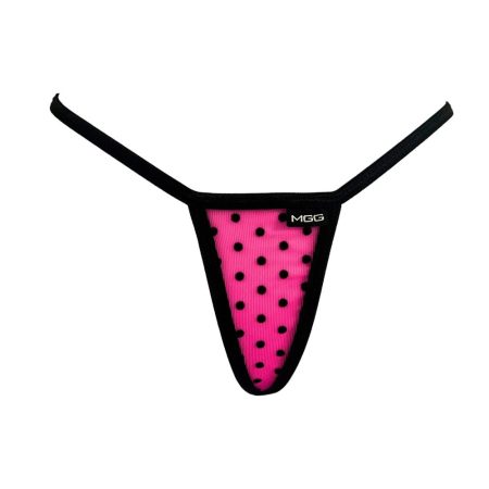 hot pink polka dot mini g-string