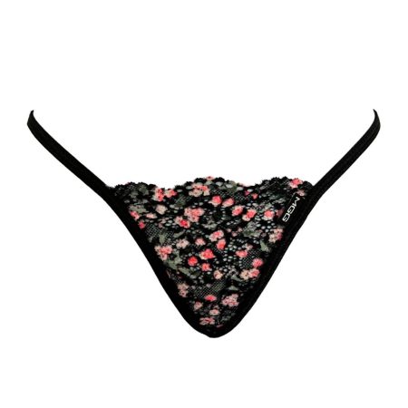 Pink flowers Lace G-String