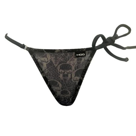 skulls bikini singe tie sides bottom