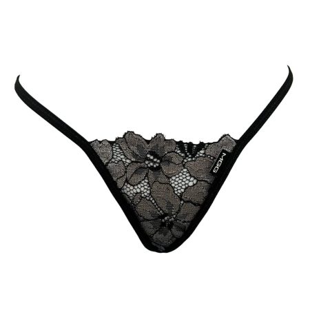 silver flower lace g-string