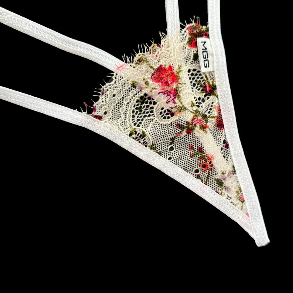 White Roses - Lace Thong Underwear - Image 3