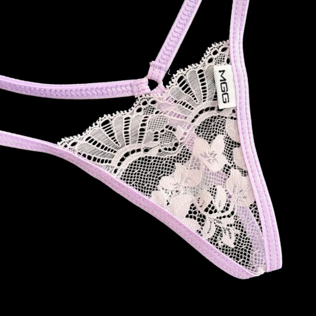 Lilac - Lace G-String Lingerie - Image 2