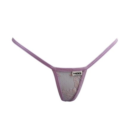 lilac mini lace g-string