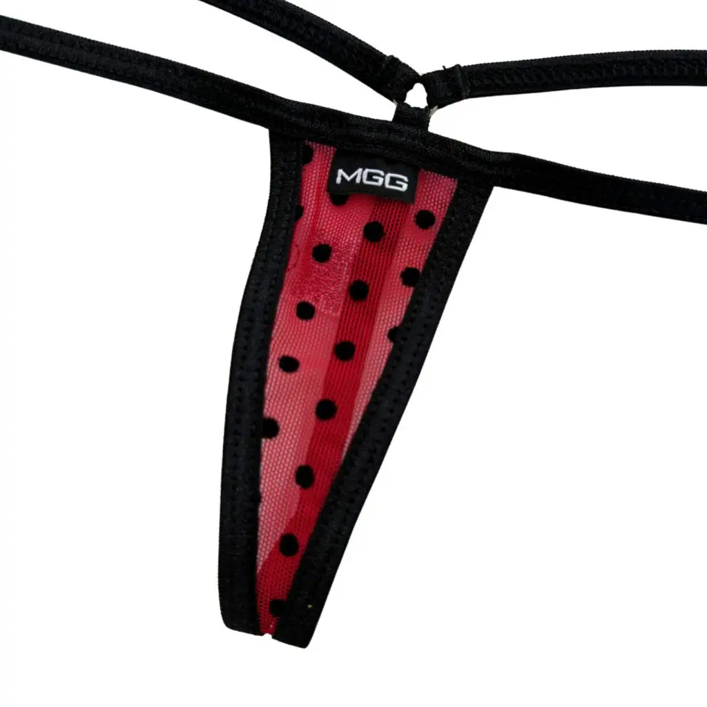 Apple Red Polka Dot - Extreme Sheer G-String - Image 2