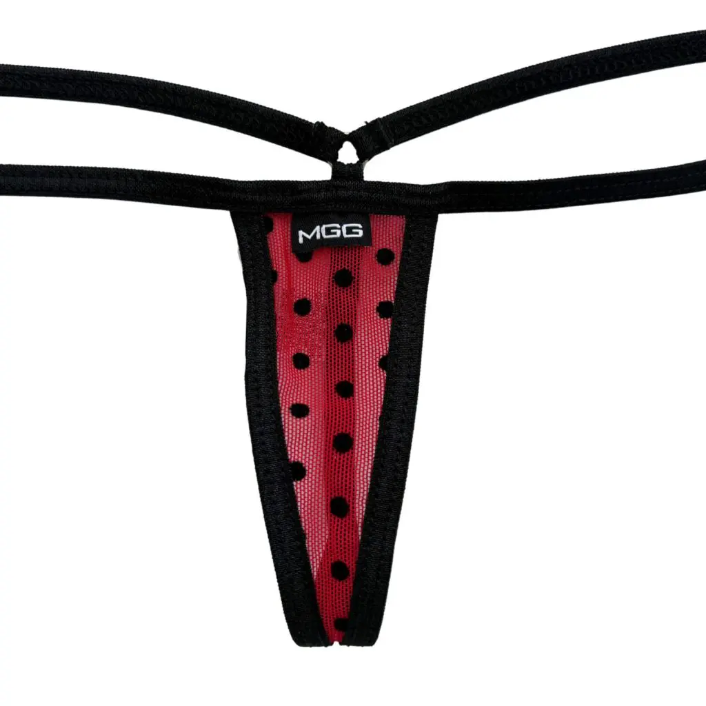 Apple Red Polka Dot - Extreme Sheer G-String - Image 4