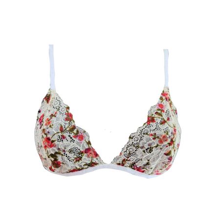 white roses lace bralette