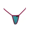 blue cotton with fuchsia elastic mini