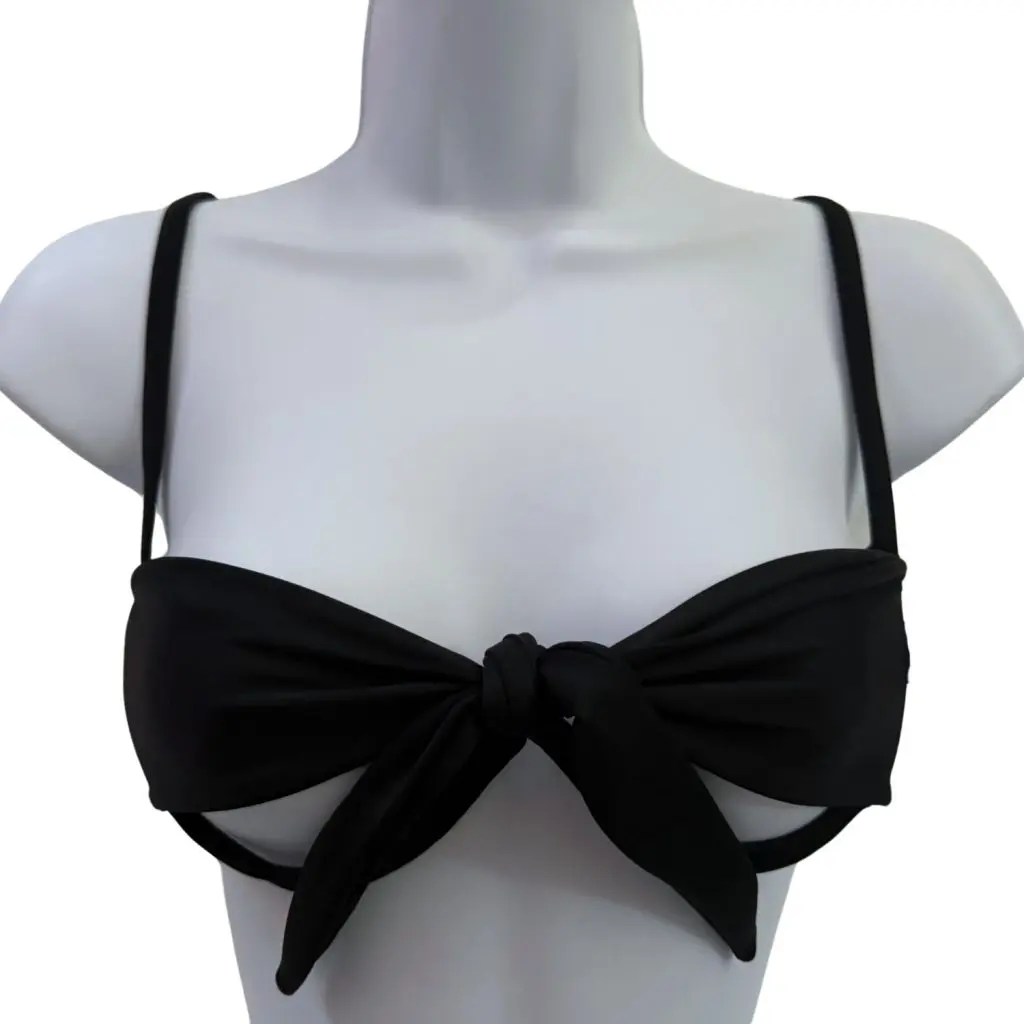 Midnight Black - Peek-a-Boo Underwire Bikini Top - Image 2