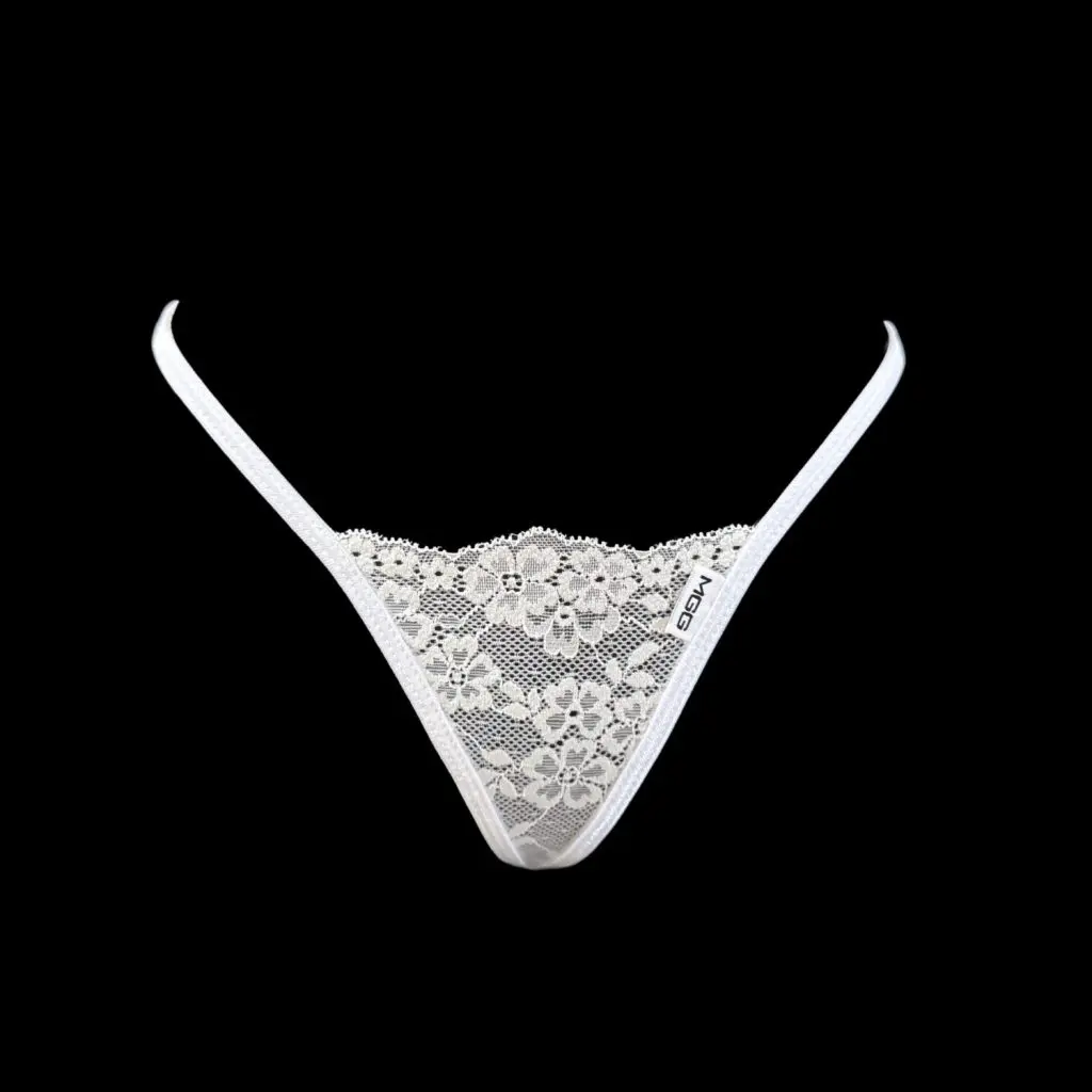 Angel White - Lace G-String Lingerie - Image 2