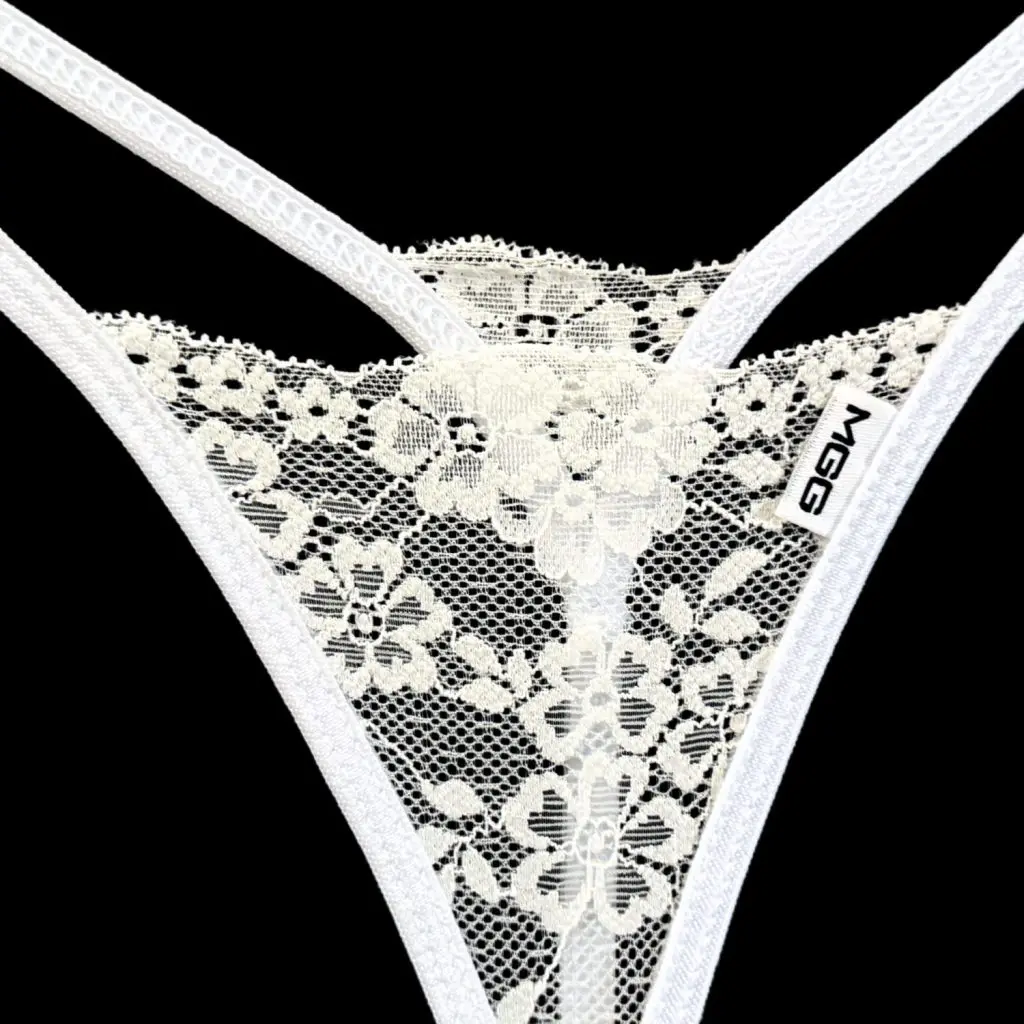 Angel White - Lace Thong G-String Underwear - Image 6