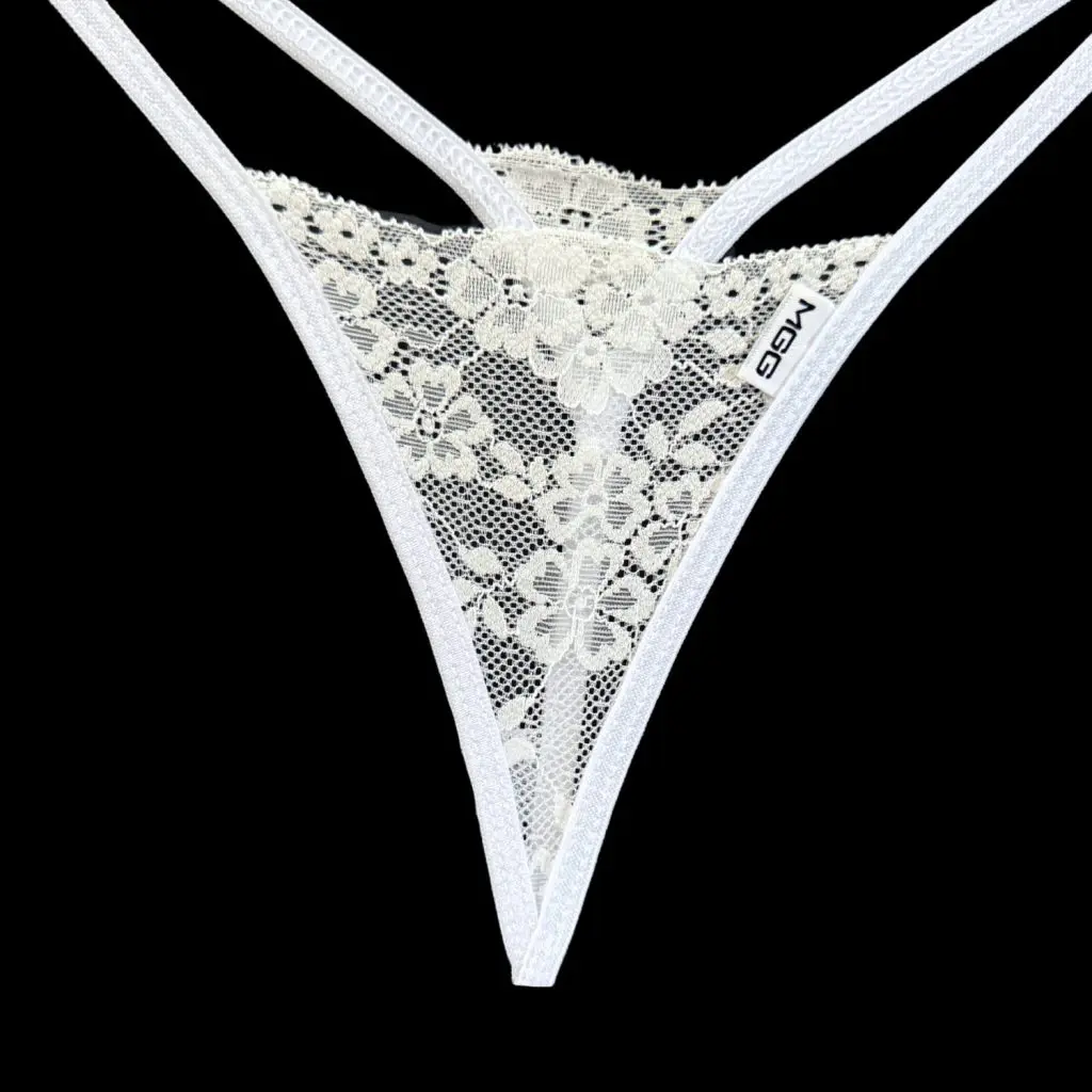 Angel White - Lace Thong G-String Underwear - Image 5