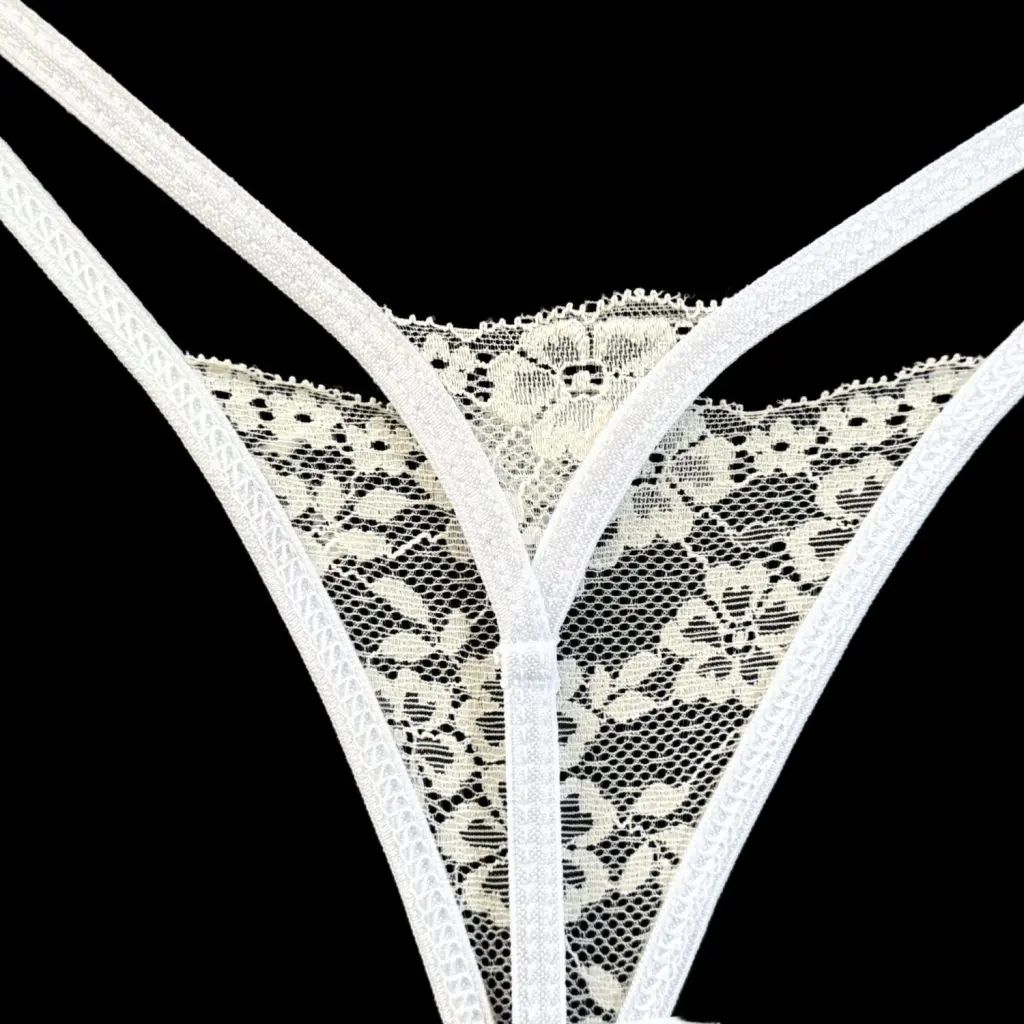 Angel White - Lace Thong G-String Underwear - Image 3