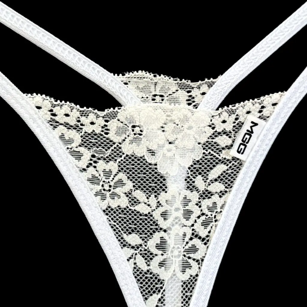 Angel White - Lace Thong G-String Underwear - Image 4