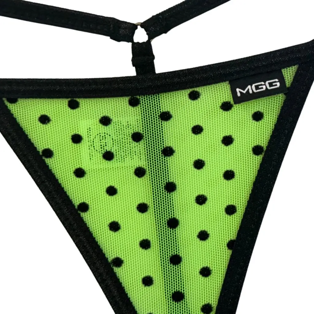 Neon Polka Dot - Low Rise Sheer G-String - Image 4