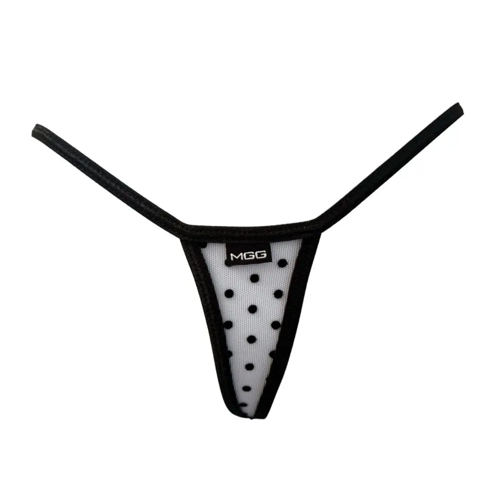 white polka dot extreme g-string