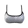 white polka dot leisure bralette