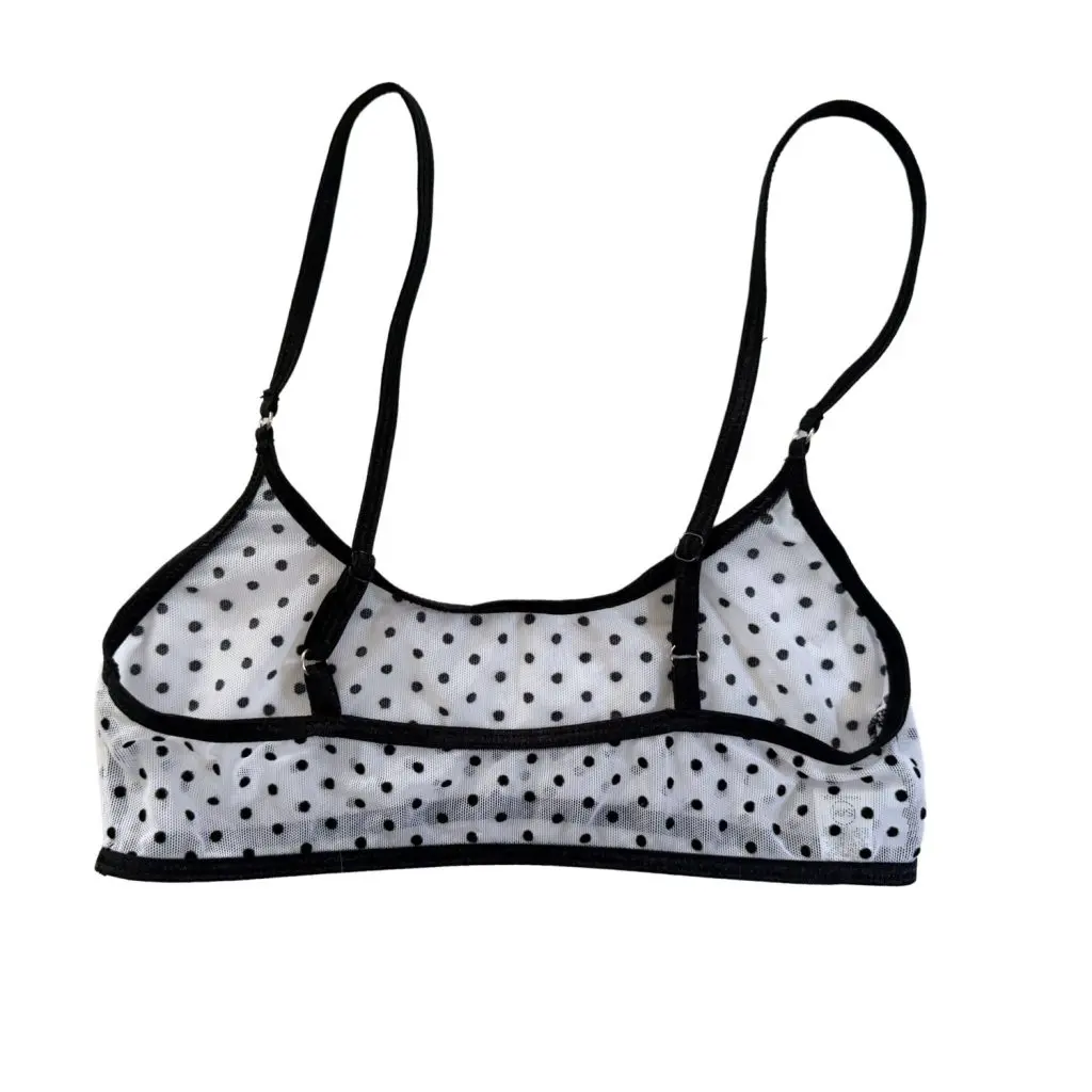 White Polka Dot - Leisure Sheer Bralette - Image 5