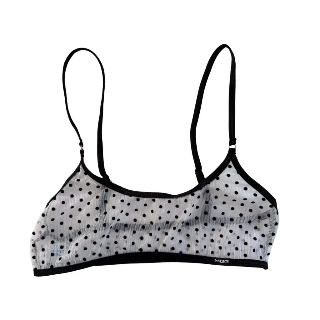 White Polka Dot - Leisure Sheer Bralette - Image 6