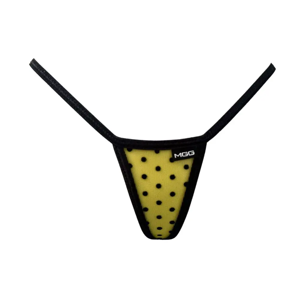yellow polka dot mini g-string