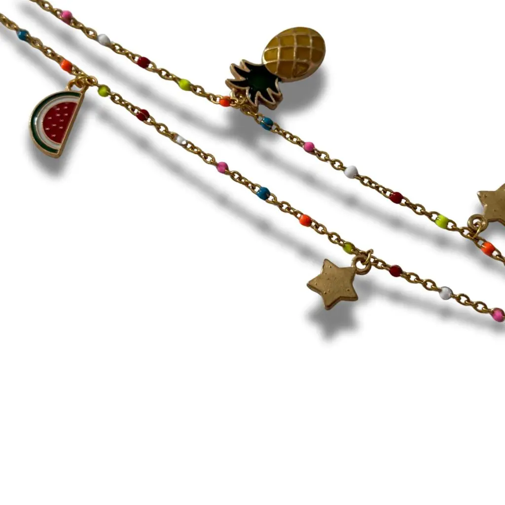 Fruit Salad Seashell Gold Belly Chain - Image 2