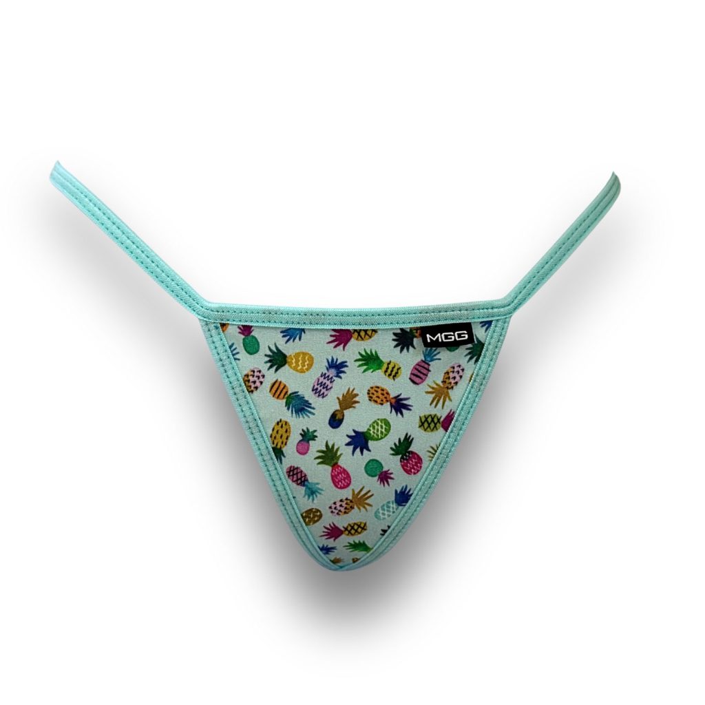 pineapple rainbow aqua low rise