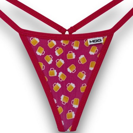 Alternative view of Beer Mugs - Pink - Low Rise Cotton G-String