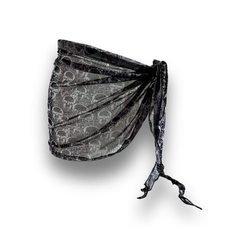 Skulls Sheer Sarong Coverup