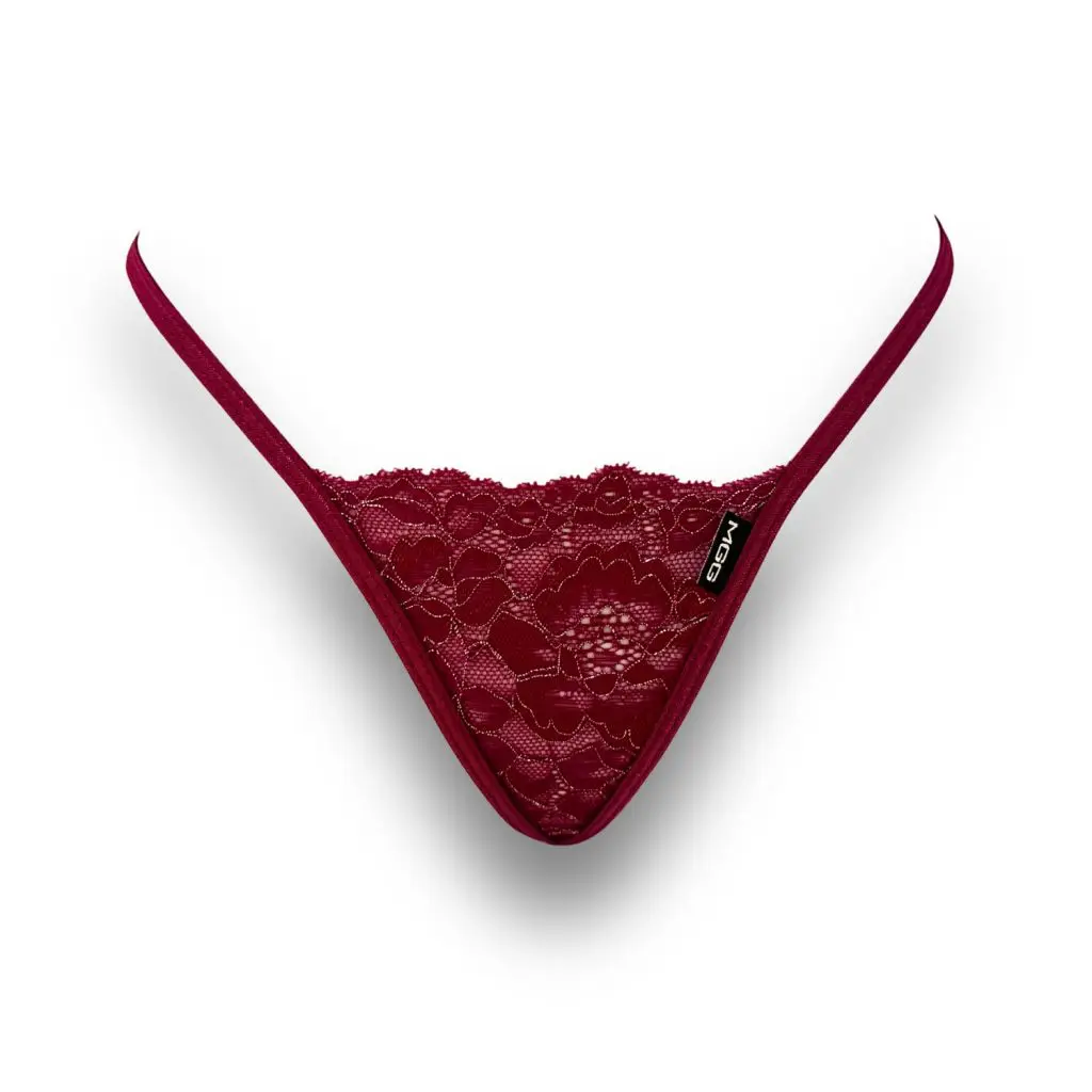Wine Lace Thong