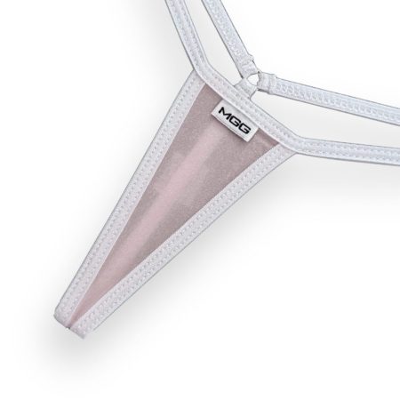 Alternative view of Light Pink & White - Sparkle Sheer- Extreme G-String Underwear